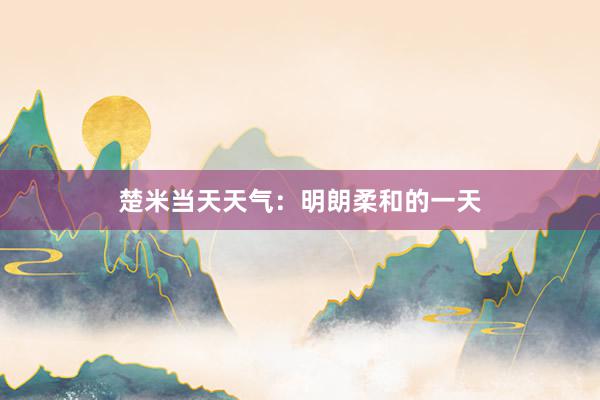 楚米当天天气：明朗柔和的一天